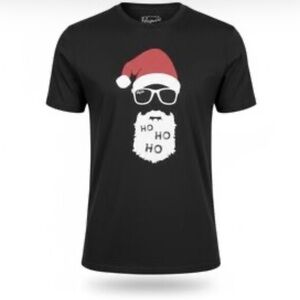 Original Penguin Mens Ho Ho Ho Graphic T-Shirt Black size Large